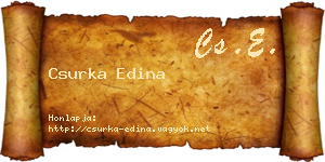 Csurka Edina névjegykártya